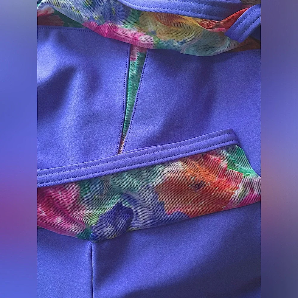 💜Details Dancewear 2 piece set from the Wild Orchid Collection, Lavender Floral